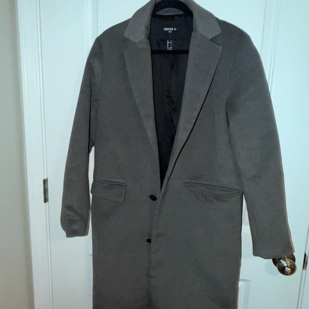 Forever 21 Charcoal Trench Coat